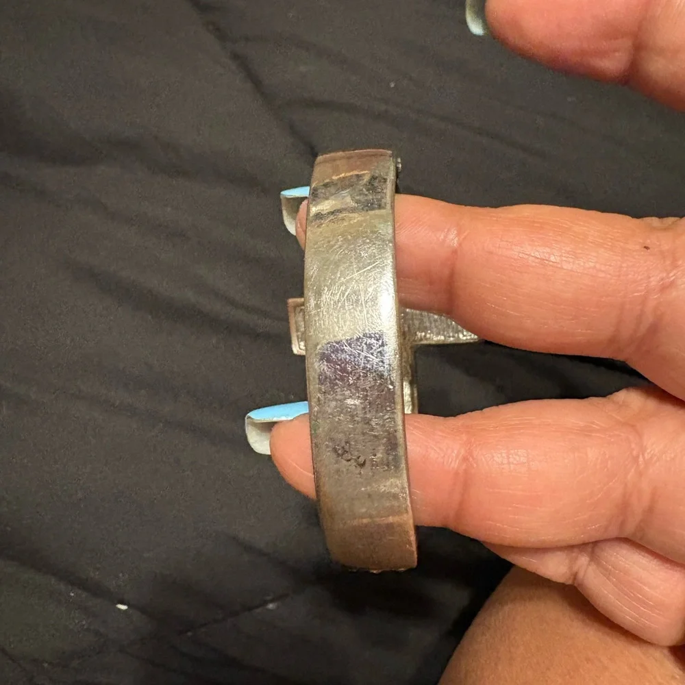Silver Crystal Cross Bracelet